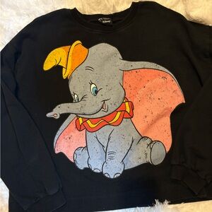 Zara Disney Dumbo Kids Graphic Sweatshirt - Black